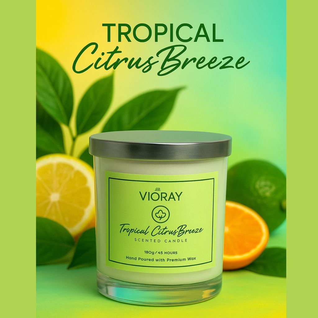 Tropical Citrus Breeze - Scented Candle